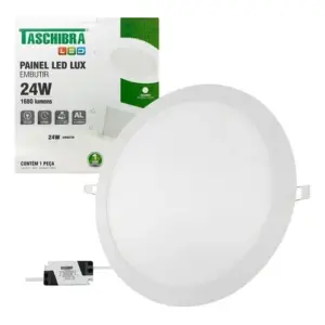 Painel Led 24w Lux Redondo Sobrepor 6,5k 1680lm Taschibra