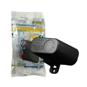 Rele Fotoeletrico Compacto 1000w Ip67 com Timer Preto 110/220v Lerl4001pt Exatron
