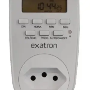 Timer Interruptor Temporizador Digital Plugue/tomada 10a 1segundo 40 Prgramaçoes Bivolt Letm003 Exatron
