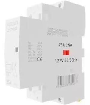Contator Modular Rele Magnetico 2 Polos 2na 25a 127v 50/60hz Lect4050 Exatron