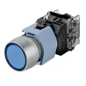 Botao Metalico Iluminado 220vca 1na Azul 3sb7136-0db50-1ba0 Siemens