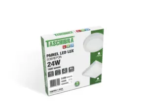 Painel Led 24w Lux Quadrado Sobrepor 4k 1680lm Taschibra