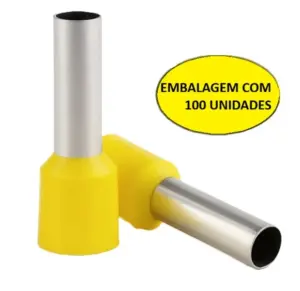 Terminal Tubular Simples 6,0mm Amarelo Ti-6-12