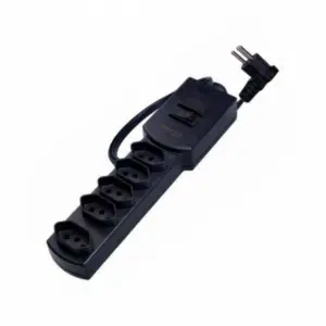 Filtro de Linha 5 Tomadas Nbr Cabo 1 Metro Bivolt Preto Mg-3001 Margirius
