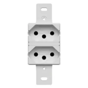 Tomada Embuir 2p+t Dupla Nbr 20a Sem Placa Branca 5030.7 Lumibras