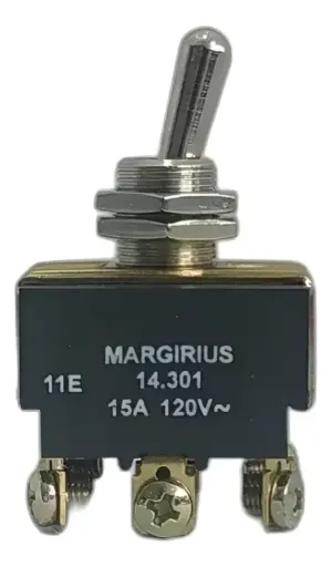 Chave Tripolar Alavanca Metal 15a Sem Neutro com Retono 14301 A1b1p1q Margirius