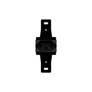 Tomada Embutir Nbr 20a Horizontal Sem Placa Preta 1029.2 Lumibras