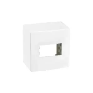Caixa Sobrepor 75x75 1 Posto com Suporte Branco Pa018643 Sleek Margirius