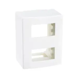 Caixa Sobrepor 95x75 2 Postos Separados com Suporte Branco Pa018645 Sleek Margirius