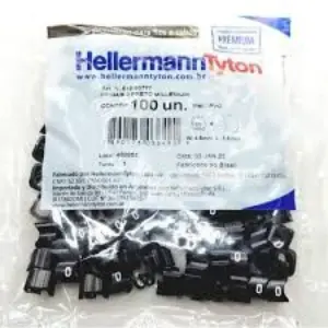 Anilha Identificacao Mhg4/9 4,0-16,0mm  0  Preto Hellermann