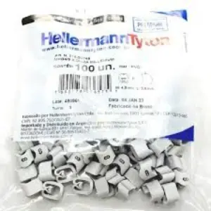 Anilha Identificacao Mhg4/9 4,0-16,0mm  8  Cinza Hellermann