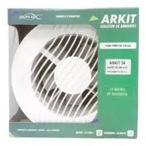 Exaustor 150mm Arkit-18 Bivolt Branco Sem Acabamento Externo Sicflux