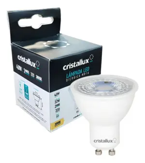 Lampada Led Mr16 Dicroica Gu10 6,5w 3000k 420lm Bivolt Cristallux