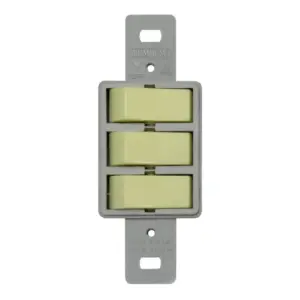 Interruptor Embutir 3 Teclas Paralelas Sem Placa Fosforescente 1008.8 Lumibras