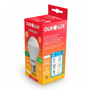 Lampada Superled E27 Ouro12 12w 3000k 1080 Lumens Bivolt Ourolux
