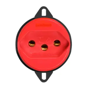 Tomada Piso 2p+t 10a Haste Curta Vermelho 3713.6 Lumibras