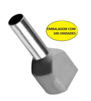 Terminal Tubular Duplo 0,75m Cinza Tid-0,75-8