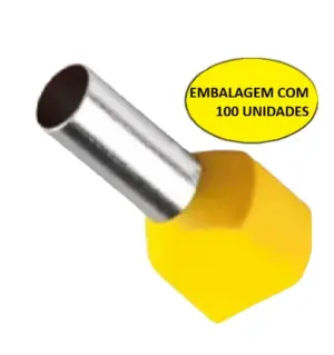Terminal Tubular Simples 25,0mm Amarelo Ti-25 Rp11125
