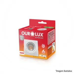 Spot Embutir Quadrado 5w 6,4k Bivolt Ourolux