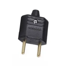 Plug Macho 2 Pinos 10a Preto Pld1-2 Margirius