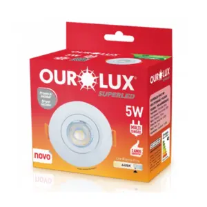 Spot Embutir Redondo 5w 6,4k Bivolt Ourolux