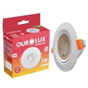 Spot Embutir Redondo 5w 3k Bivolt Ourolux