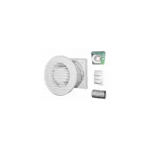 Exaustor 100mm Arkit-11 Bivolt Branco Completo com Acabamento Externo Sicflux