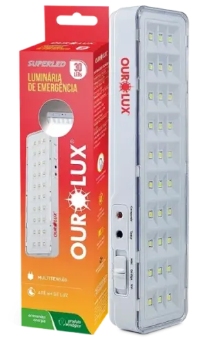 Luminaria de Emergencia 30 Leds 2w Ourolux