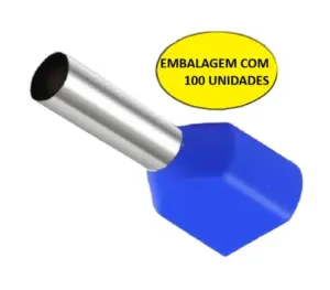 Terminal Tubular Duplo 16,0mm Azul Tid-16