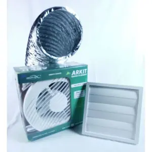 Exaustor 150mm Arkit-18 Bivolt Branco Completo com Acabamento Externo Sicflux
