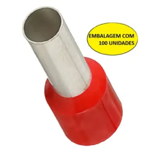 Terminal Tubular Simples 35,0mm Vermelho Ti-35 Rp 11135fn