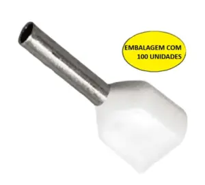 Terminal Tubular Duplo 0,50mm Bramnco Tid-0,5-8
