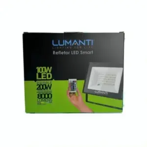 Refletor Smart Led 100w Rgb Autovolt 8000lm com Funcionamento Memoria Lumanti