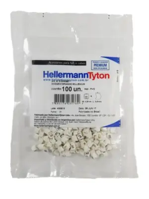 Anilha Identificacao Mhg3/7 1,5-10,0mm 9 Branco Hellermann
