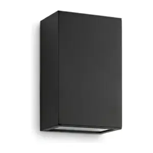 Arandela Muret Sobrepor Preto Led 4w 3000k Autovolt Ip65 Lumanti