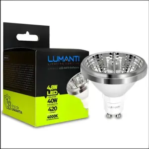Lampada Ar70 Refletora Led Gu10 4,8w 3000k 24° Autovolt Lumanti