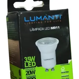 Lampada Dicroica Led Gu10 3,5w 3000k 36° Mr11 Autovolt Lumanti