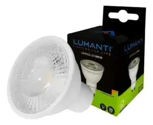 Lampada Dicroica Led Gu10 Mr16 7w 4000k 36° Autovolt Lumanti