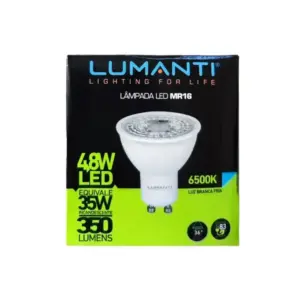 Lampada Dicroica Led Mr16 Gu10 4,8w Autovolt 6500k Lumanti