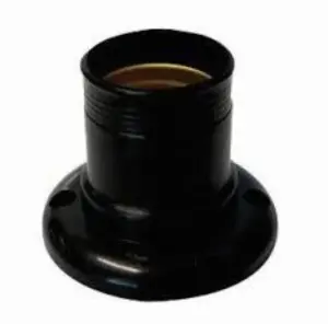 Soquete Fixo de Teto Plastico E27 4a/250v Preto Rohdina