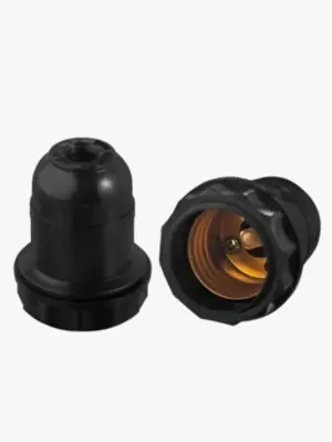 Soquete Pendente Abajur Termoplast E27 Preto 7881017 Rohdina