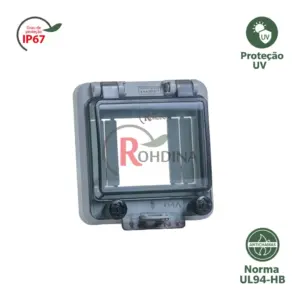 Janela Ip67 para Ate 4 Disjuntores Din para Caixas e Quadros Cod.7881581 Rohdina