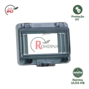 Janela Ip67 para Ate 6 Disjuntores Din para Caixas e Quadros Cod.7881582 Rohdina