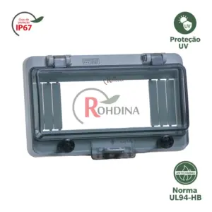 Janela Ip67 para Ate 8 Disjuntores Din para Caixas e Quadros Cod.7881583 Rohdina