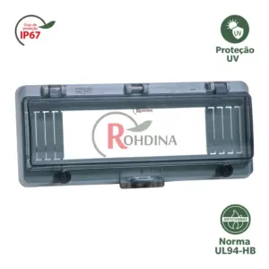 Janela Ip67 para Ate 12 Disjuntores Din para Caixas e Quadros Cod.7881584 Rohdina