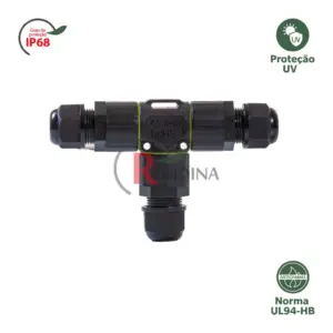 Capa de Protecao Tipo 't' para Emenda Ip68 3 Pinos (com Conectores) Cod.7881566 Rohdina
