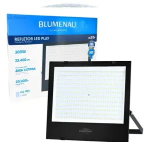 Refletor Led Play Aluminio 300w Bivolt 6500k 18600 Lumens Blumenau