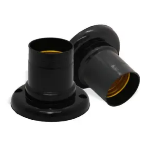 Soquete Fixo de Teto Plastico E27 4a/250v Preto Rohdina