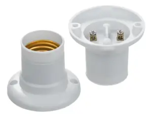 Soquete Fixo de Teto Plastico E27 4a/250v Branco Rohdina