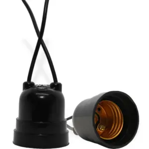Soquete Pendente com Rabicho Plastico E27 4a/250v Preto 7881016 Rohdina